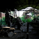 Locals were the first one on scene when the train broke down. Now the workshop and the machines have been deserted.